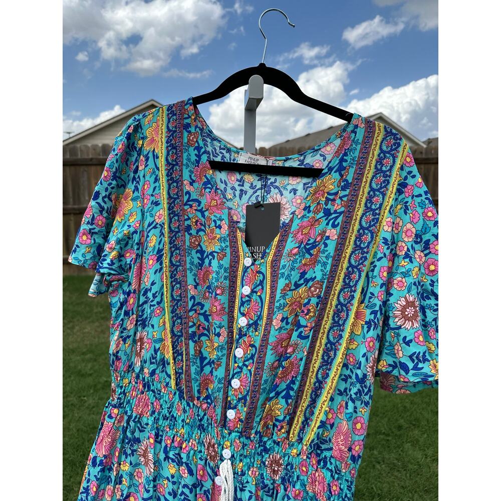 Pinup Fashion Maxi Sealed Dress 20W - Picture 3 of 5